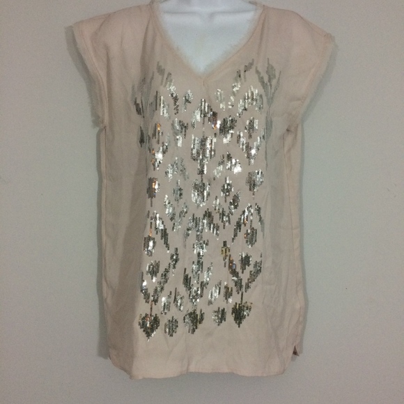 Dkny Tops - DKNY Jeans Womens S Sequined Sleeveless V-neck Top